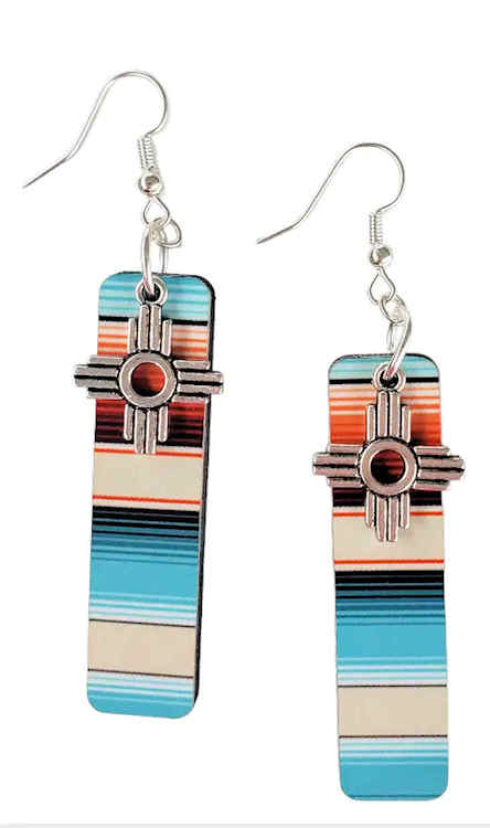 Zia Natural Serape Earrings Magnolia Mountain Jewelry