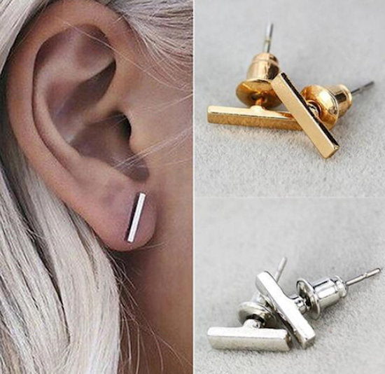 Simple Bar Stud Earrings