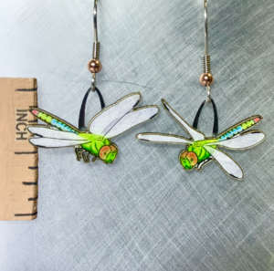 DragonFly Earrings and Bracelet Multicolored Made on sale of Sterling Silver