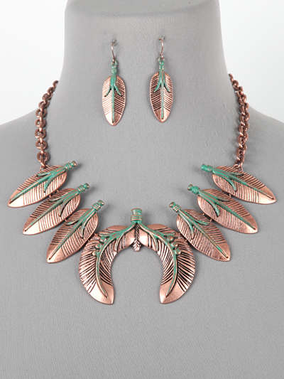 Magnolia Mountain Jewelry Multi Color Squash Blossom Necklace & Earrings