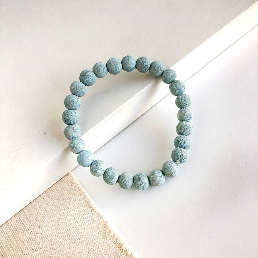 Upcycled Blue Skies Bracelet