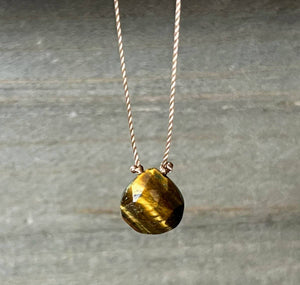 Tiger eye teardrop necklace