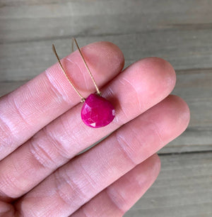 teardrop ruby necklace