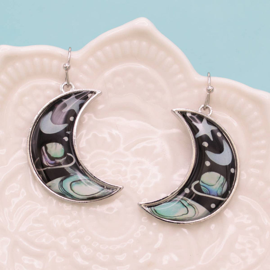 Celestial Sky Crescent Earrings