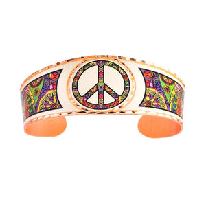 Peace Sign Cuff Bracelet