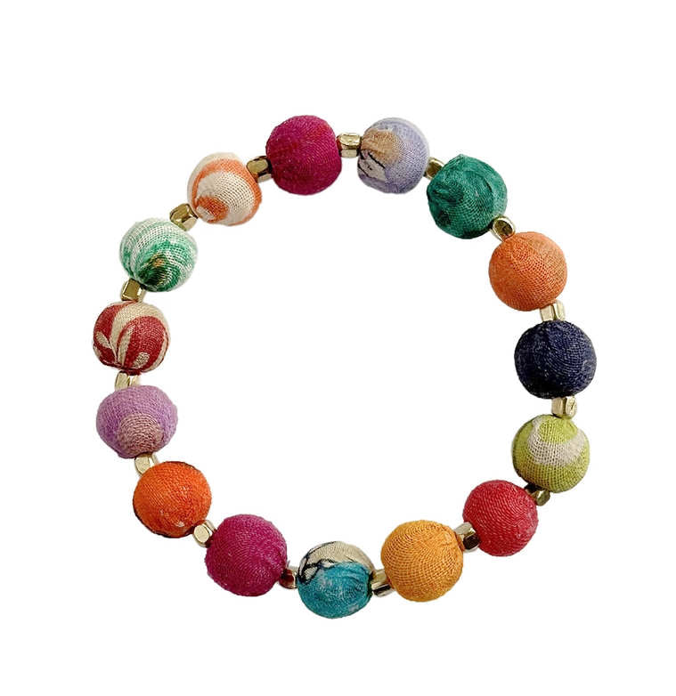 Recycled Kantha Bauble Bracelet