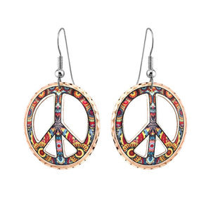 Copper Peace Earrings