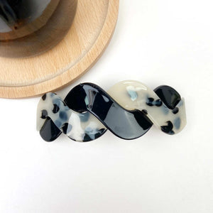 Acrylic two toned barrette