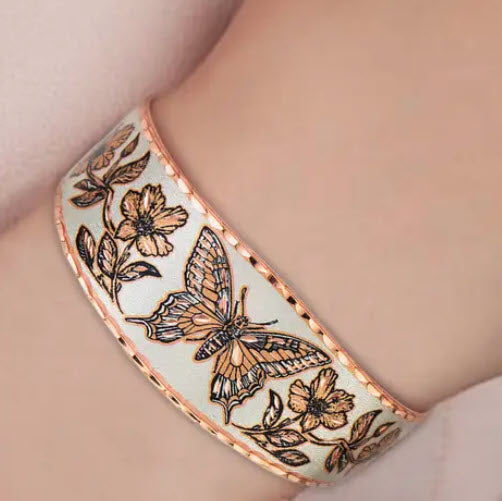 Handmade Butterfly Copper Cuff Bracelet