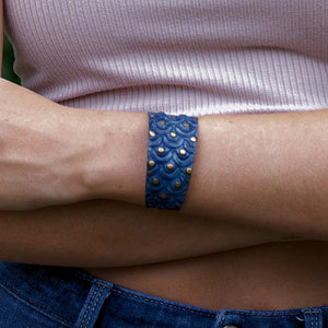 Blue Brass Patina Bracelet