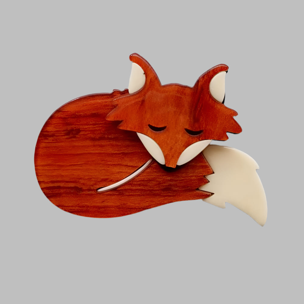 Acrylic Fox Brooch