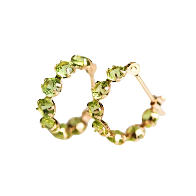 Peridot Hoop Earrings