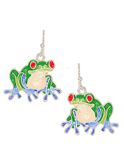 Epoxy Frog Earrings - Magnolia Mountain Jewelry