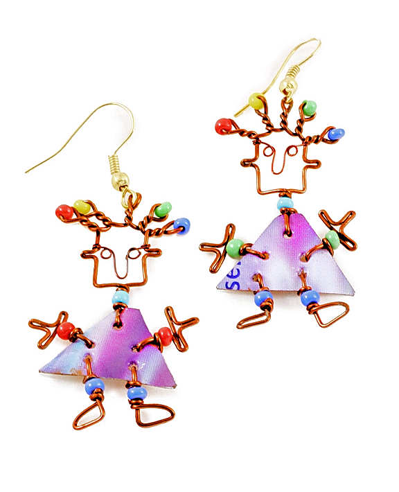 Recycled Aluminum People Earrings