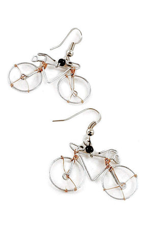 Fair trade bicycle earrings