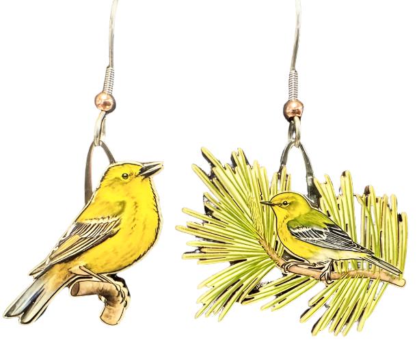 Pine Warbler Earrings