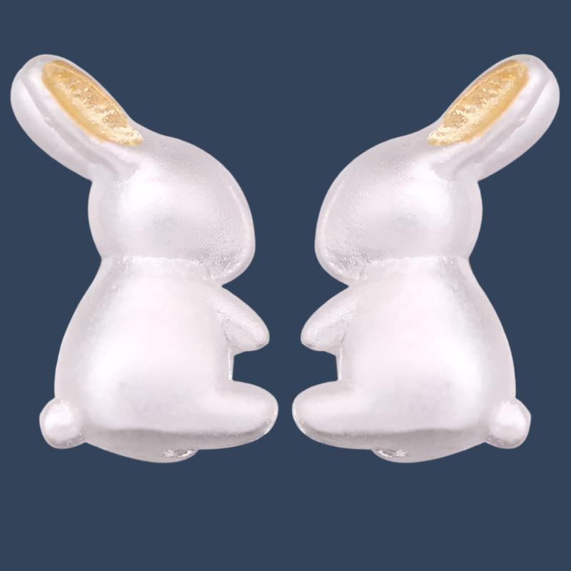 Sterling Silver Bunny Stud Earrings