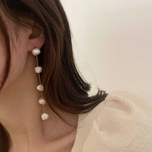 Long Freshwater Pearl earrings