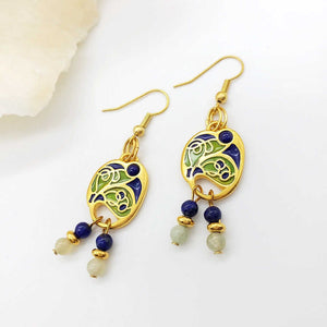 Vienna Secession style earrings