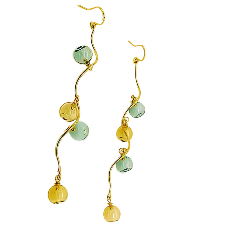 Handblown glass earrings