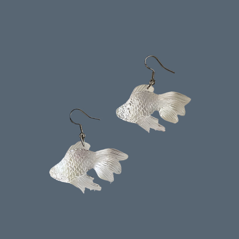 Blue Goldfish Earrings