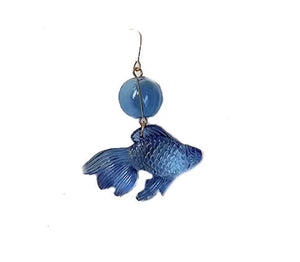 Blue Goldfish Earrings