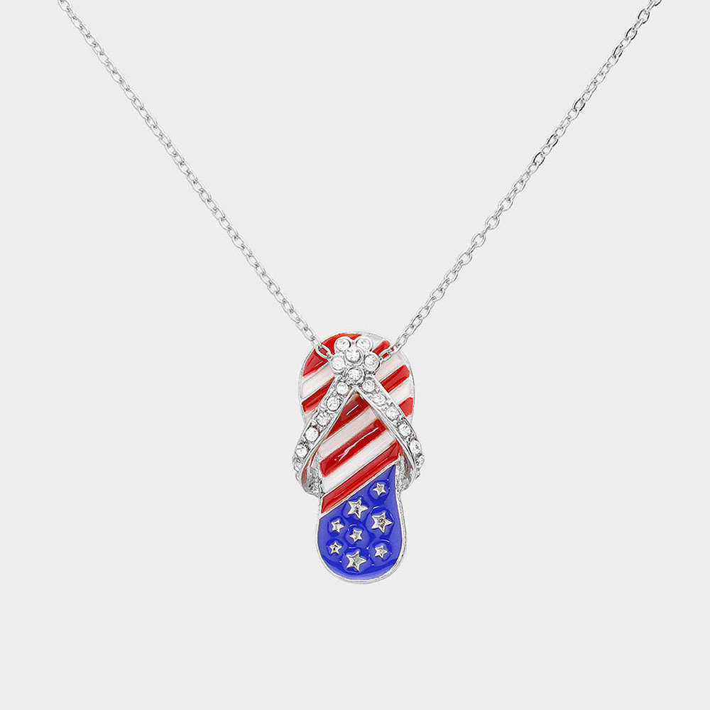 Patriotic Flip Flop necklace
