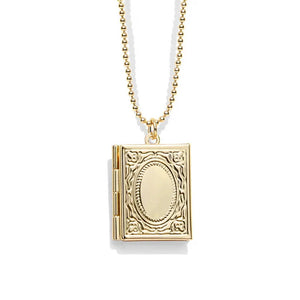 Book Style Locket Necklace