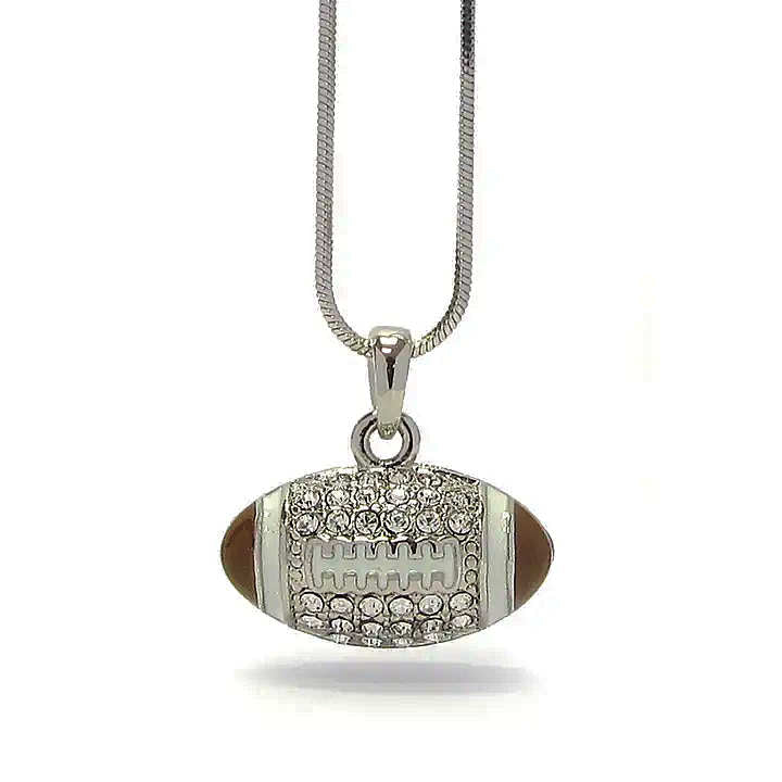 Crystal Football Necklace