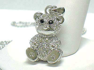 Crystal Bear Necklace