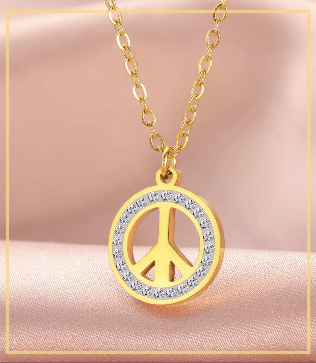 Peace sign necklace