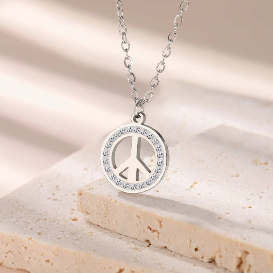 Peace sign necklace