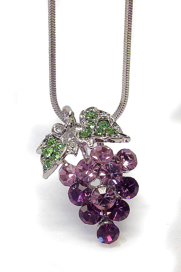 Grapes Winery Theme Pendant Necklace