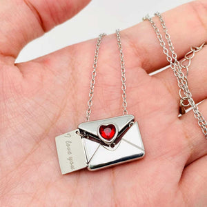 Envelope Necklace Love Message