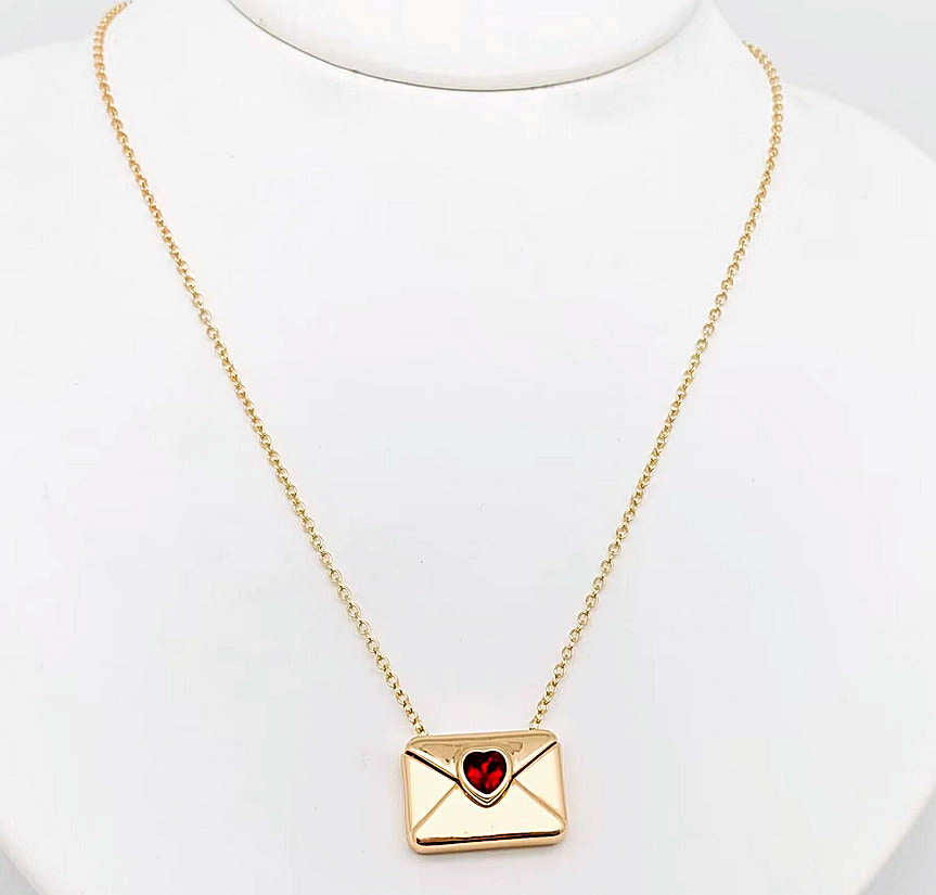 Envelope Necklace Love Message