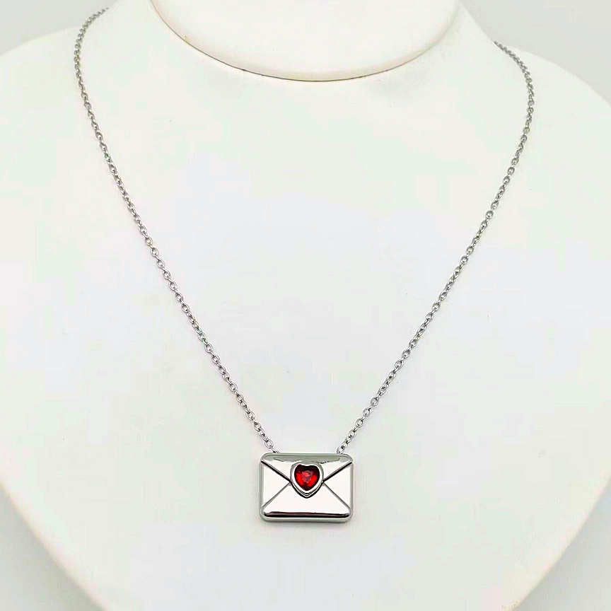 Envelope Necklace Love Message