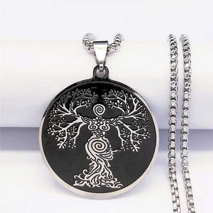 Goddess Tree Stainless Steel Necklace