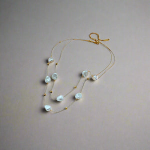 Double strand peal necklace