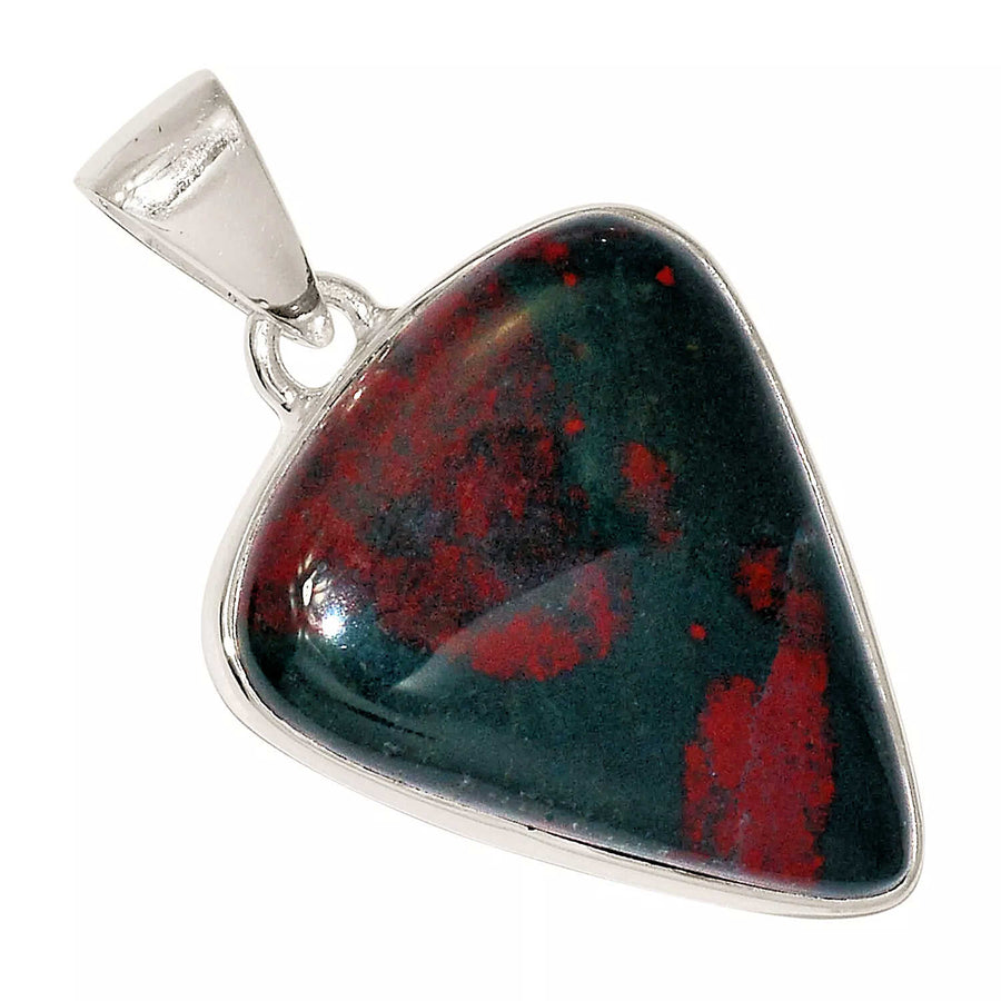 Blood Stone Sterling Silver Pendant 