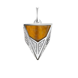 Pyramid Pendant Tiger Eye and Onyx