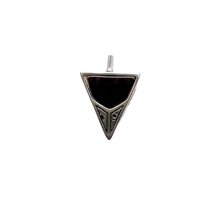 Pyramid Pendant Tiger Eye and Onyx