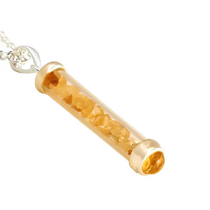 Citrine Vial Necklace