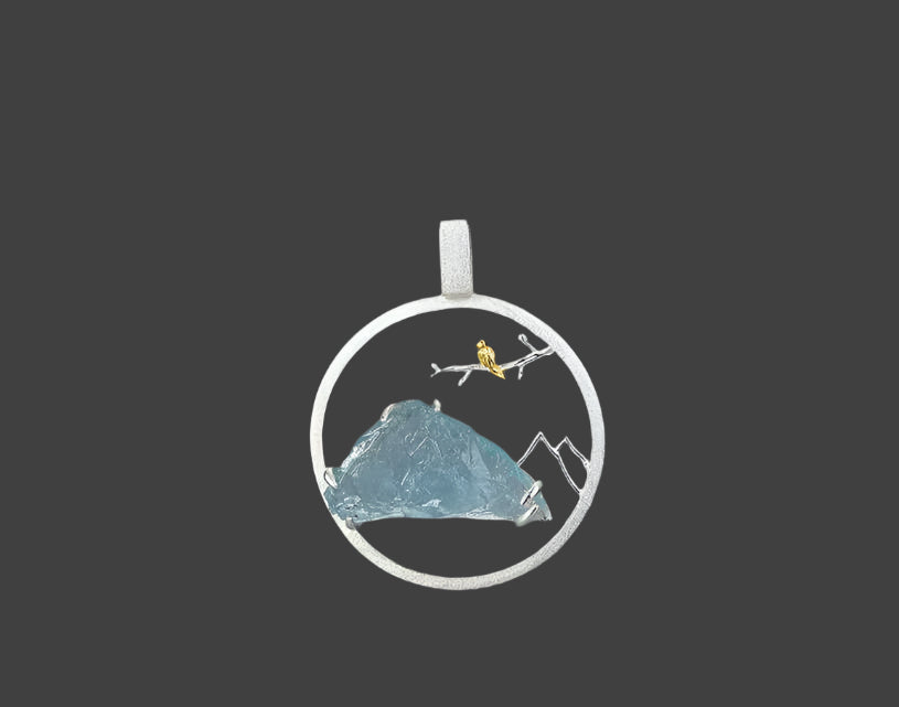 Aquamarine Mountain Pendant