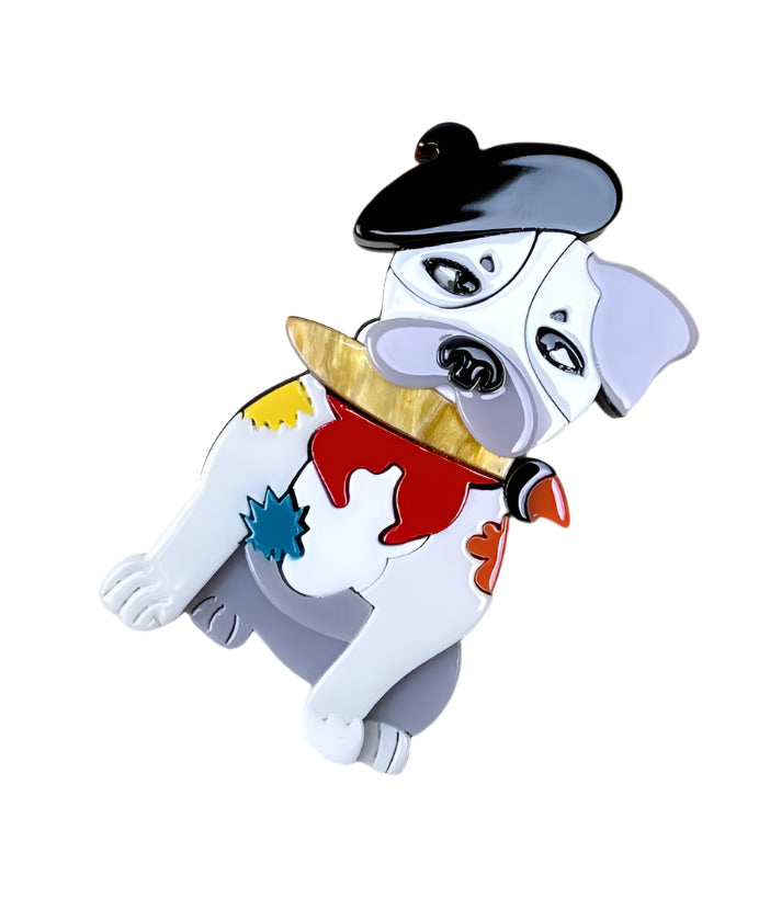 Bull Dog Artist Pin