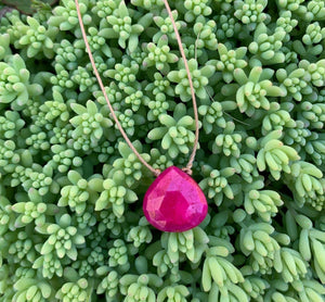 faceted gemstone necklace