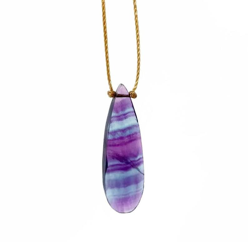 Fluorite Teardrop Necklace