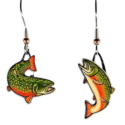Rainbow Trout Fishing Lure earrings - Sarah Berry & Co