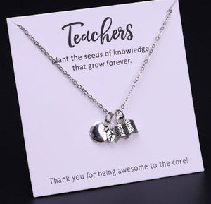 necklace teacher apple book