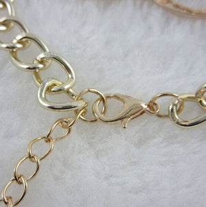 Rhinestone Infinity Charm Chain Bracelet