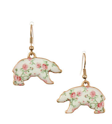 Bear Floral Earrings